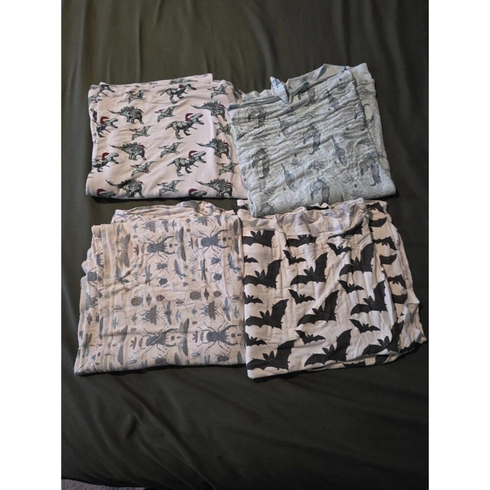 Lot of 4 Kate Quinn Swaddle Blankets, EUC-GUC